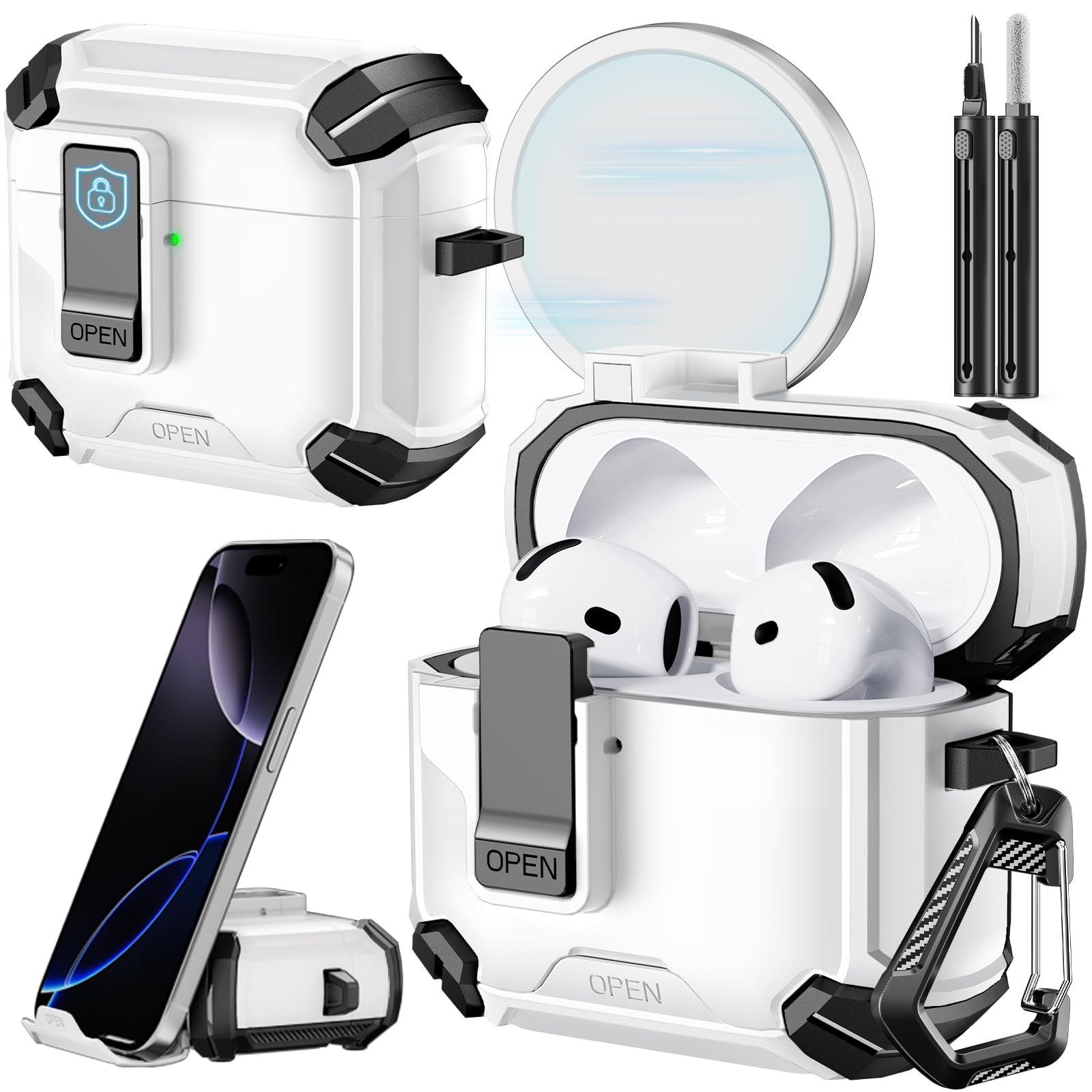 Inesore for AirPods Hülle with Phone Stand Design (2025)