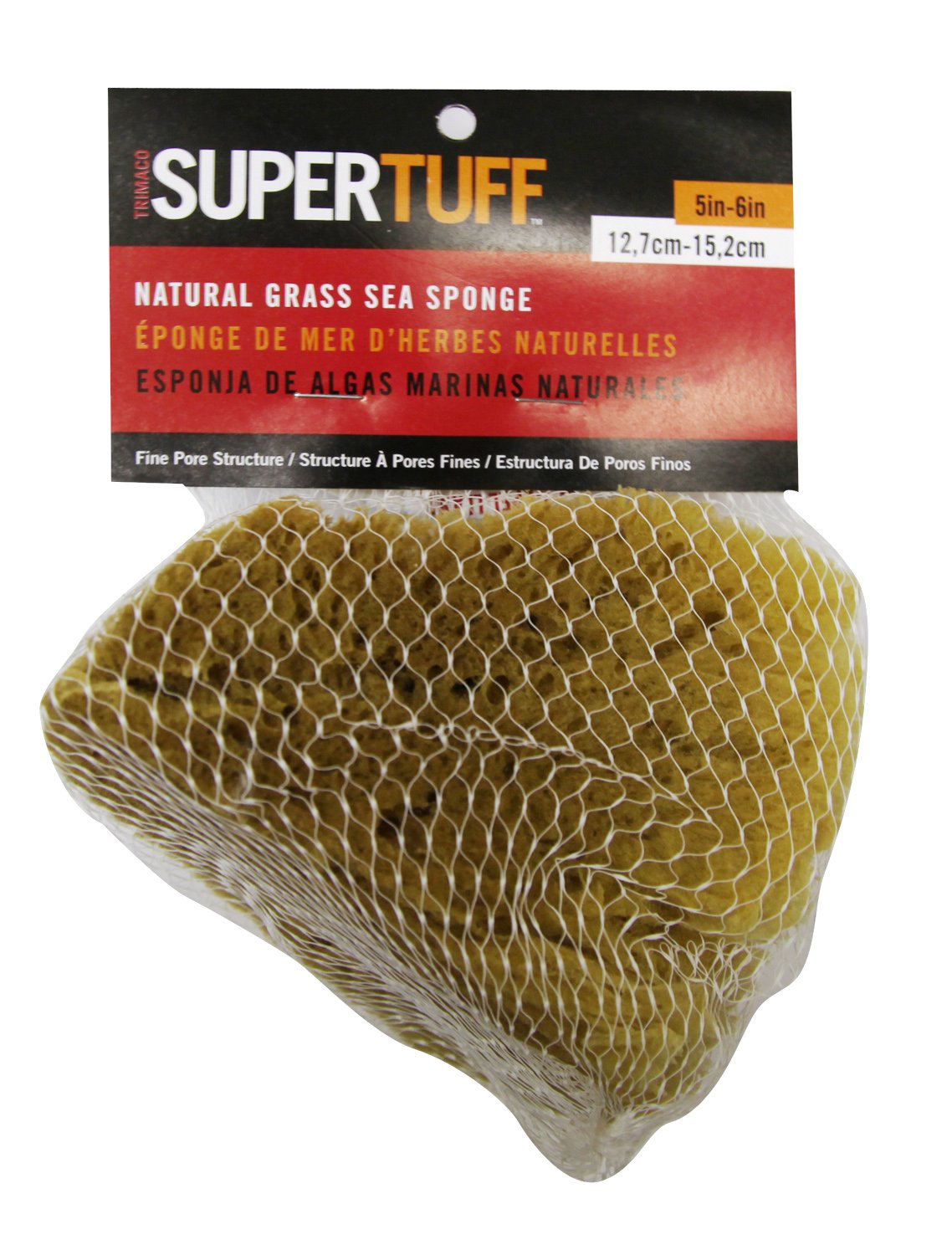 Trimaco SuperTuff Natural Grass Sea Sponge, 5-6-inches