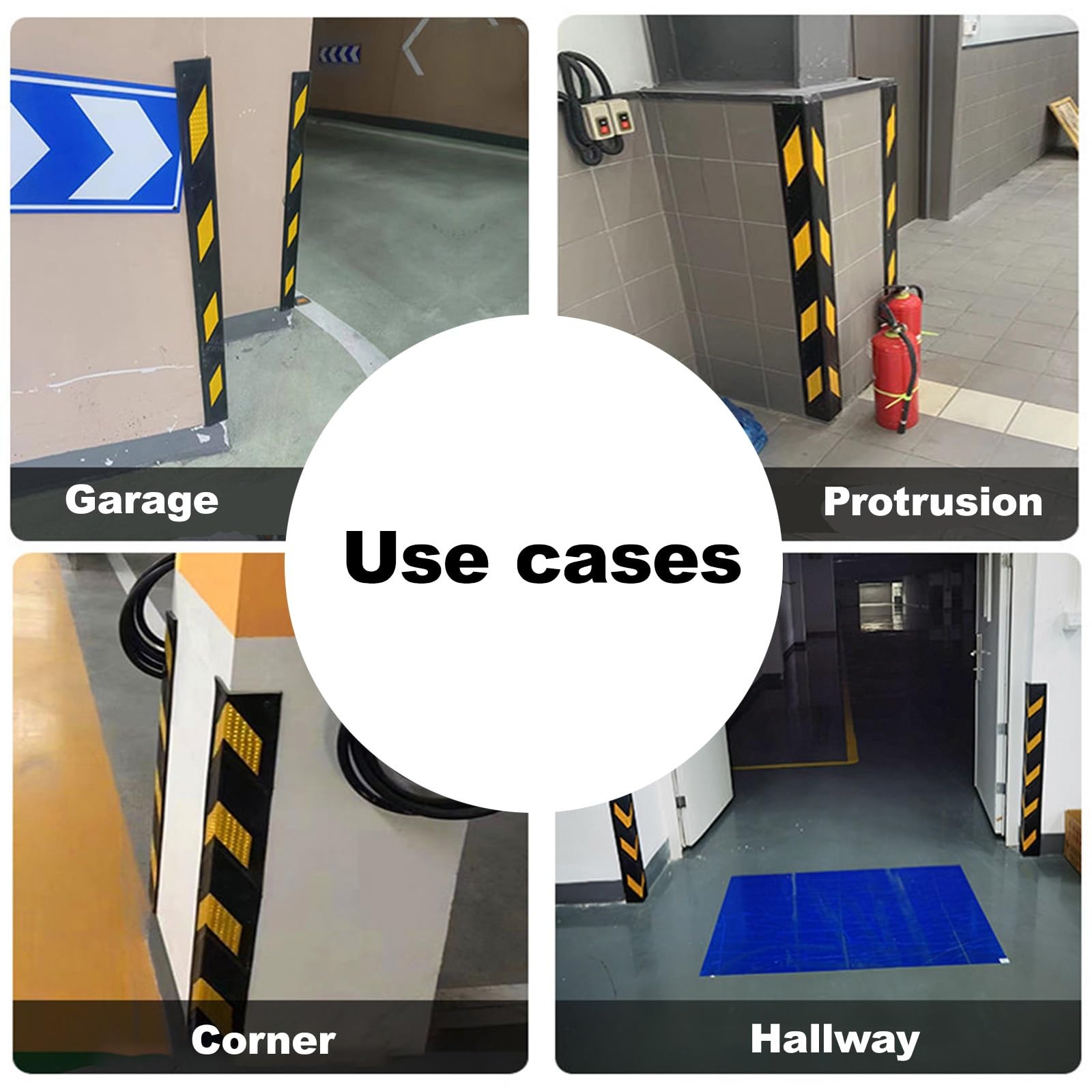 Garaje Protector Pared, Reflectante Protector Columnas Garaje, Amarillo y Negro Protección Parking Se Puede Usar para Proteger el Coche en Interiores y Exteriores(800x90x10mm)