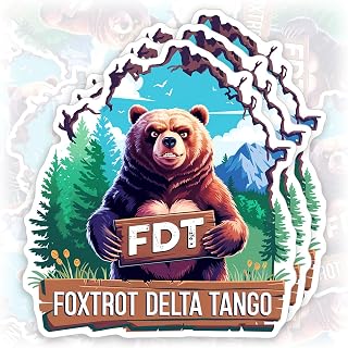 (3in - 3Pcs) Foxtrot Delta Tango Sticker FDT Subtle Foxglove Daisy Tulip Resist Persist Prevail Bear Civil Rights Decal US Political Democrat Gift Waterproof Sticker for Water Bottle Bumper Laptop