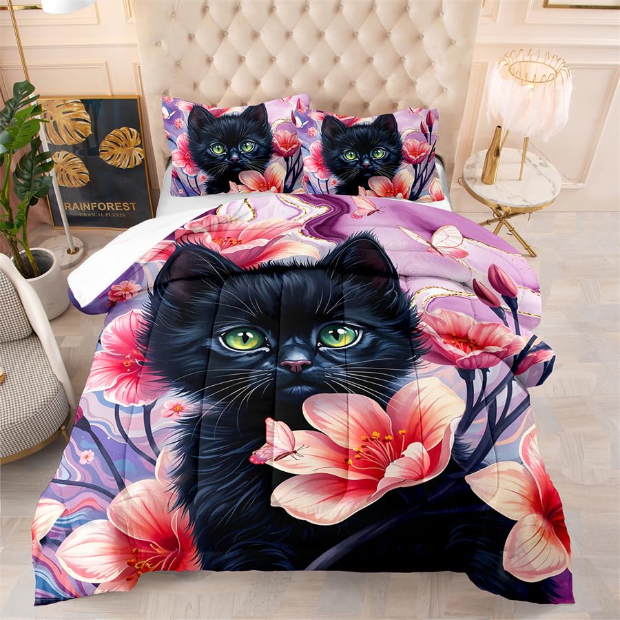 Edredon Cama 135 Gato Rojo Relleno Nordico 4 Estaciones Duvet Suave Microfibra Edredón Nórdico Transpirable Edredon Cama Lavable Edredones Nordicos 172x218 cm