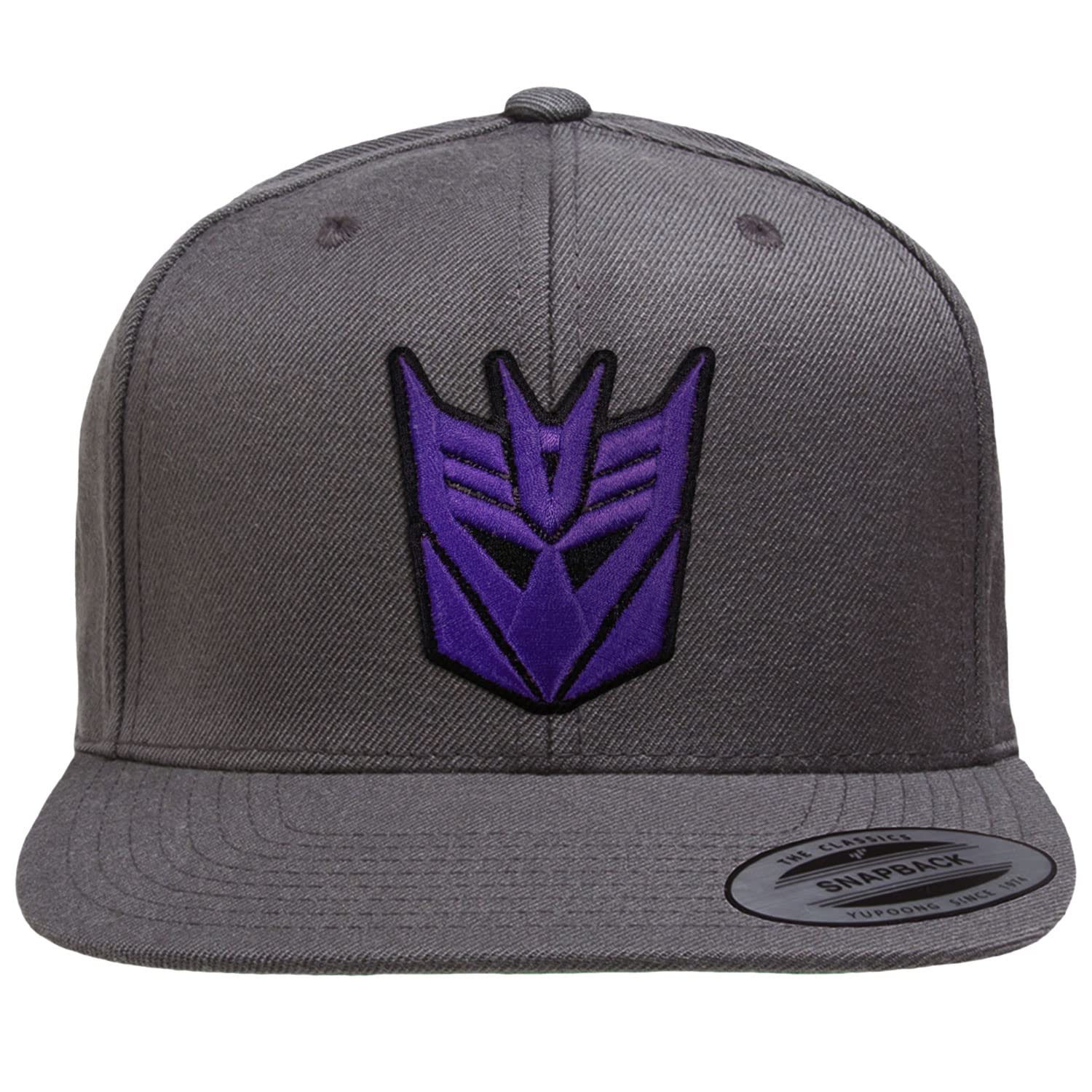 Transformers Unisex Dark Grey Officially Licensed Decepticon 3D Patch Premium Snapback Cap (Dark Grey)