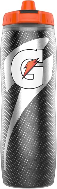 Gatorade Bouteille de pression isolée, noire, 30oz