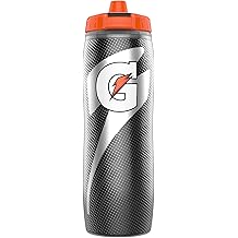 Gatorade Insulated Plastic Squeeze Bottle For Sports, Black, 30oz