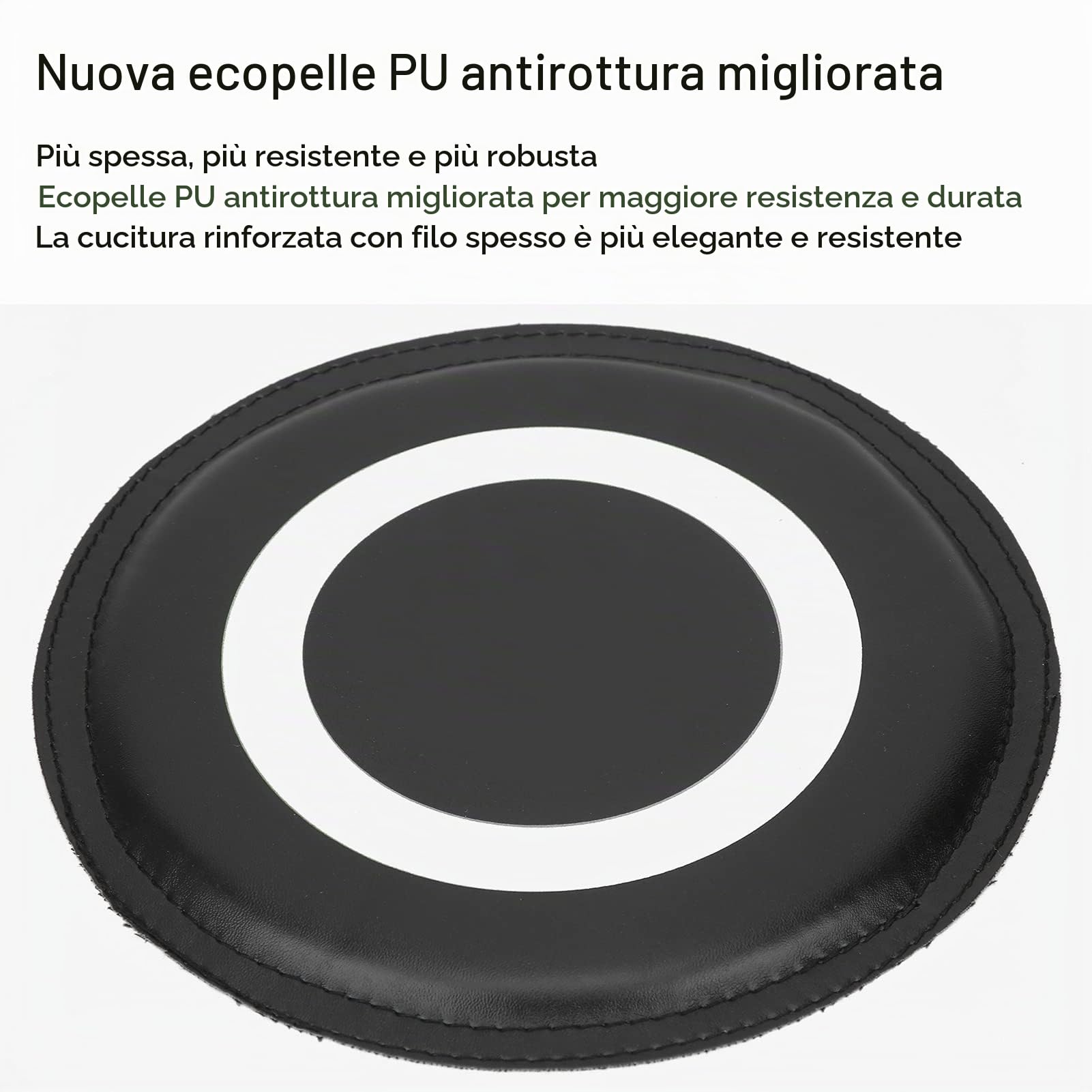 Wall Punch Boxing Bag PU Focus Target Wall Fighting Pad Training Bag Attrezzatura da Allenamento per Sanda Taekowndo(Bianco e Nero)