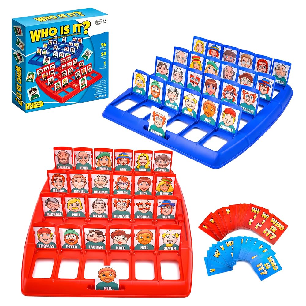 NKFBEV Guess Who I Am Game, Guess Who Game for Kids and Adults, Funny Family Guessing Games, Classic Guessing Games with Character Cards, 192 Cards GuessWho BoardGame for 2 Players for Adults & Kids