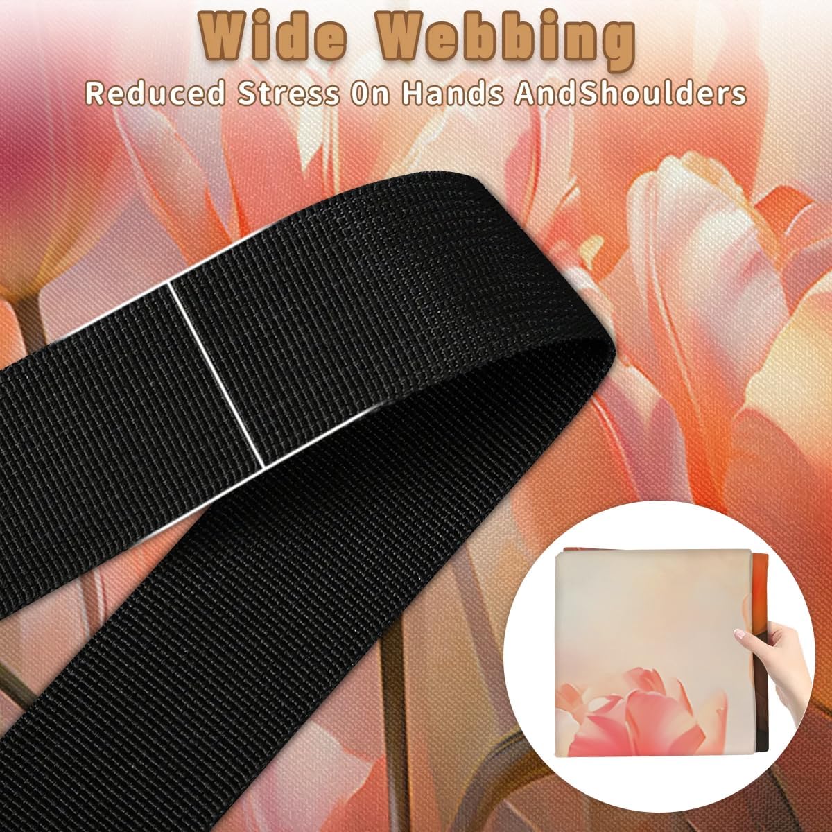 Honeybaby 214L Extra Large Comforter Storage Bag Flower Tulip Spring Storage Totes with Lids Waterproof Closet Organizer Folding Blanket Storage Bags for Clothes Bedding Pillows