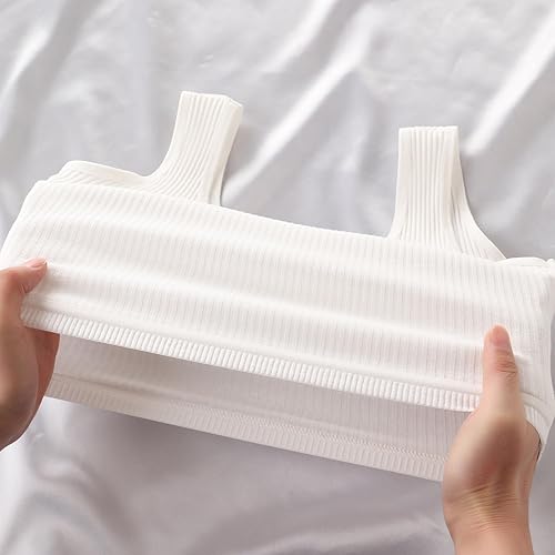 Miniatura 6 de Brasier para niñas, 6 piezas, sujetador de entrenamiento para niñas, bralette de algodón, sin costuras, sujetadores cortos