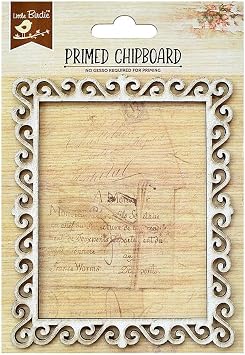 Little Birdie Laser Cut Primed Chipboard 1/Pkg-Rectangle Frame