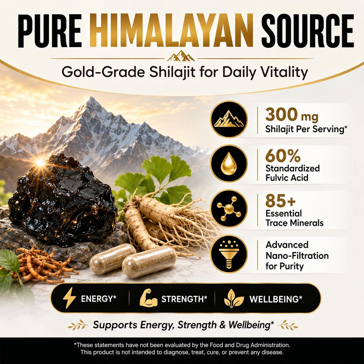 Shilajit Capsules with Fulvic Acid — Amazon image 3