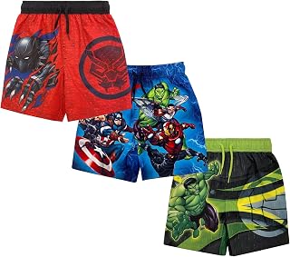 Avengers Hulk Black Panther Captain America 3 Pack Swim Trunks Toddler to Big Kid