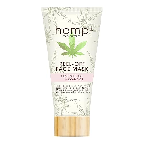 Máscara facial de cáñamo Plus Peel Off para el cuidado de la piel para mujeres, con infusión de aceite de semilla de cáñamo, mascarillas para el