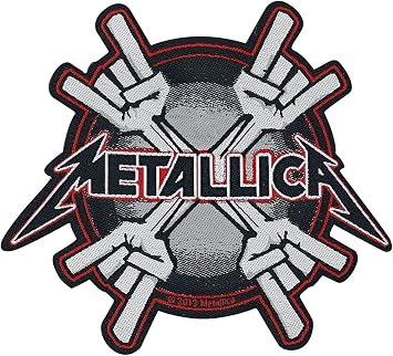 Metallica Mens Metal Horns Woven Patch Multi