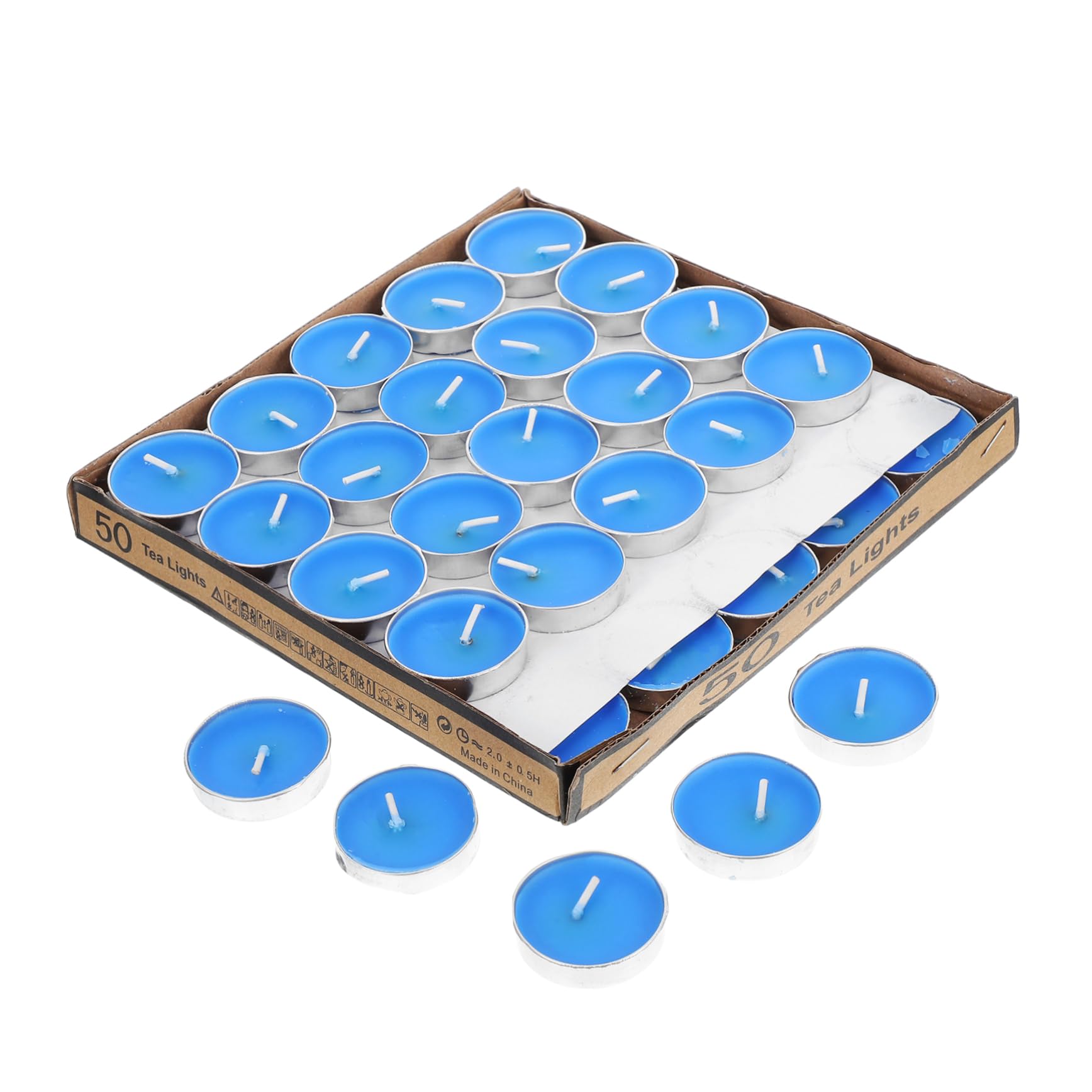 RORPOIR 50pcs Wedding Tealight Candles Round Mini Unscented Tea Lights for Elegant Table Decor Party Favors Holiday Celebrations and Romantic Events