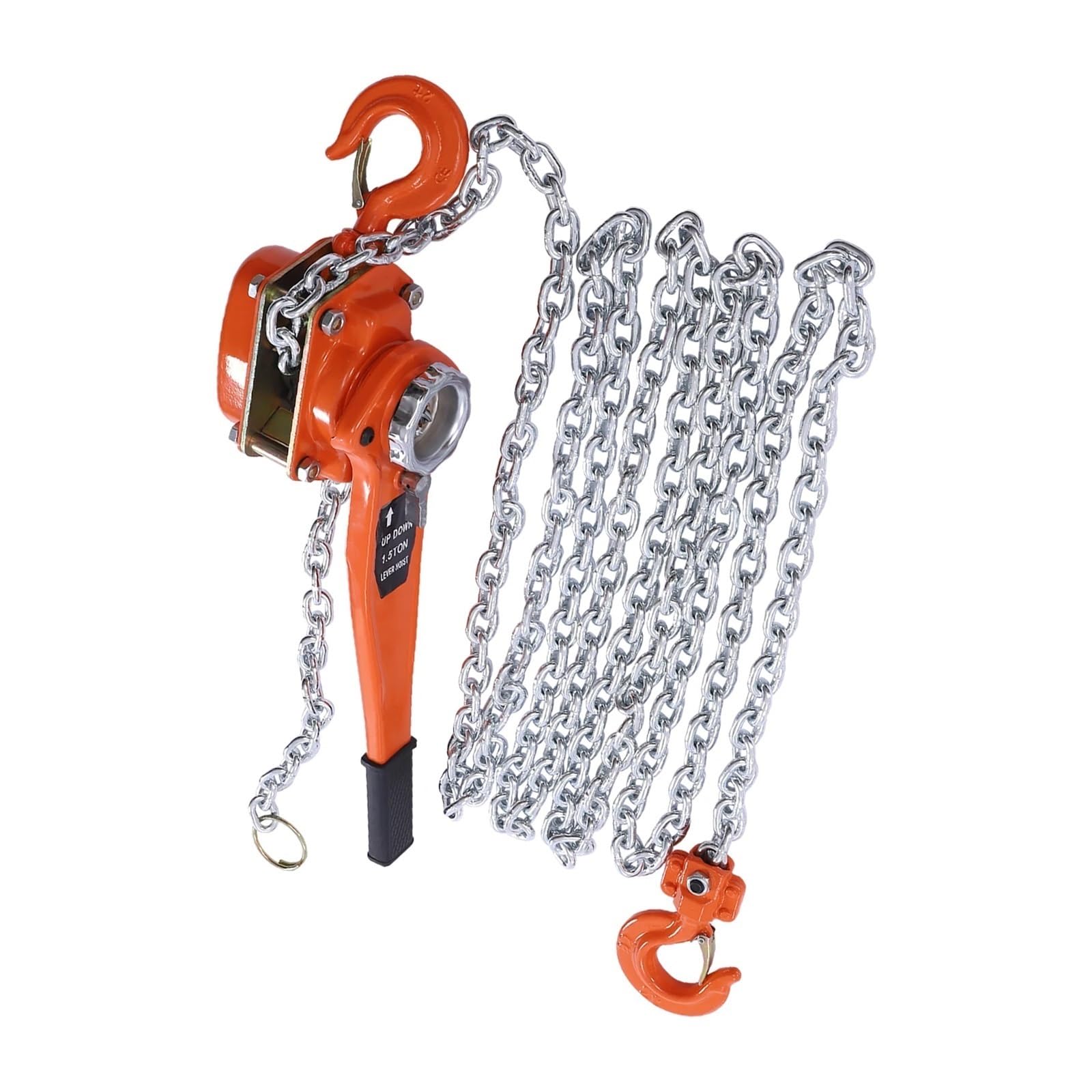Hand Winch, Manual Lever Chain Hoist 3300 Lbs, Chain Come Along 20 Feet For Warehouse Garages Construction Zones,for Trailer, Boat or ATV Towing