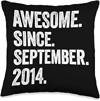 Vista 1 de 9 Birthday Gifts by Birnux 9 años de edad, impresionante desde septiembre de 2014, almohada de 9 cumpleaños, 16 x 16 pulgadas, multicolor