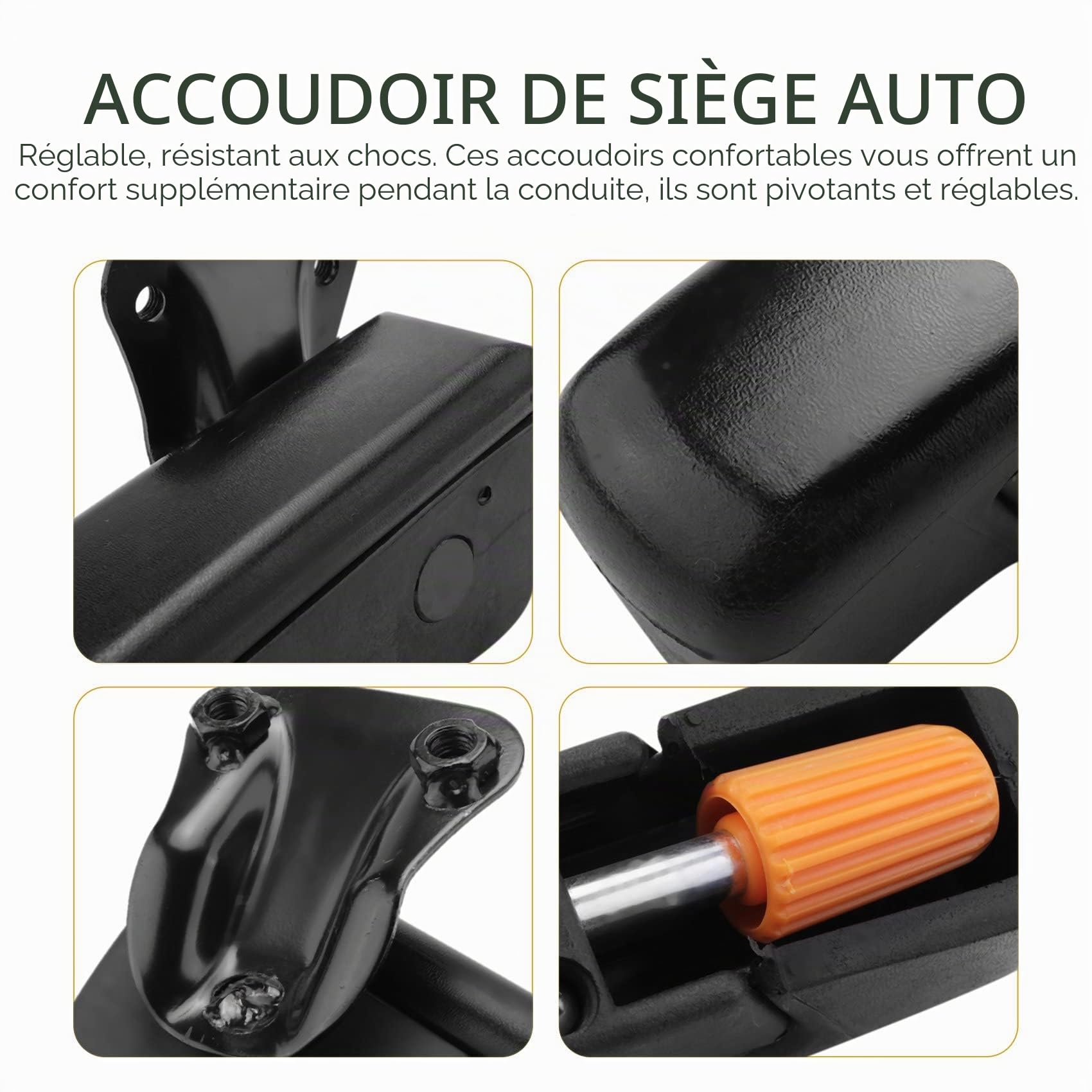 Accoudoir universel réglable pour siège de voiture pour camping-car, auto, pièces de voiture gauche
