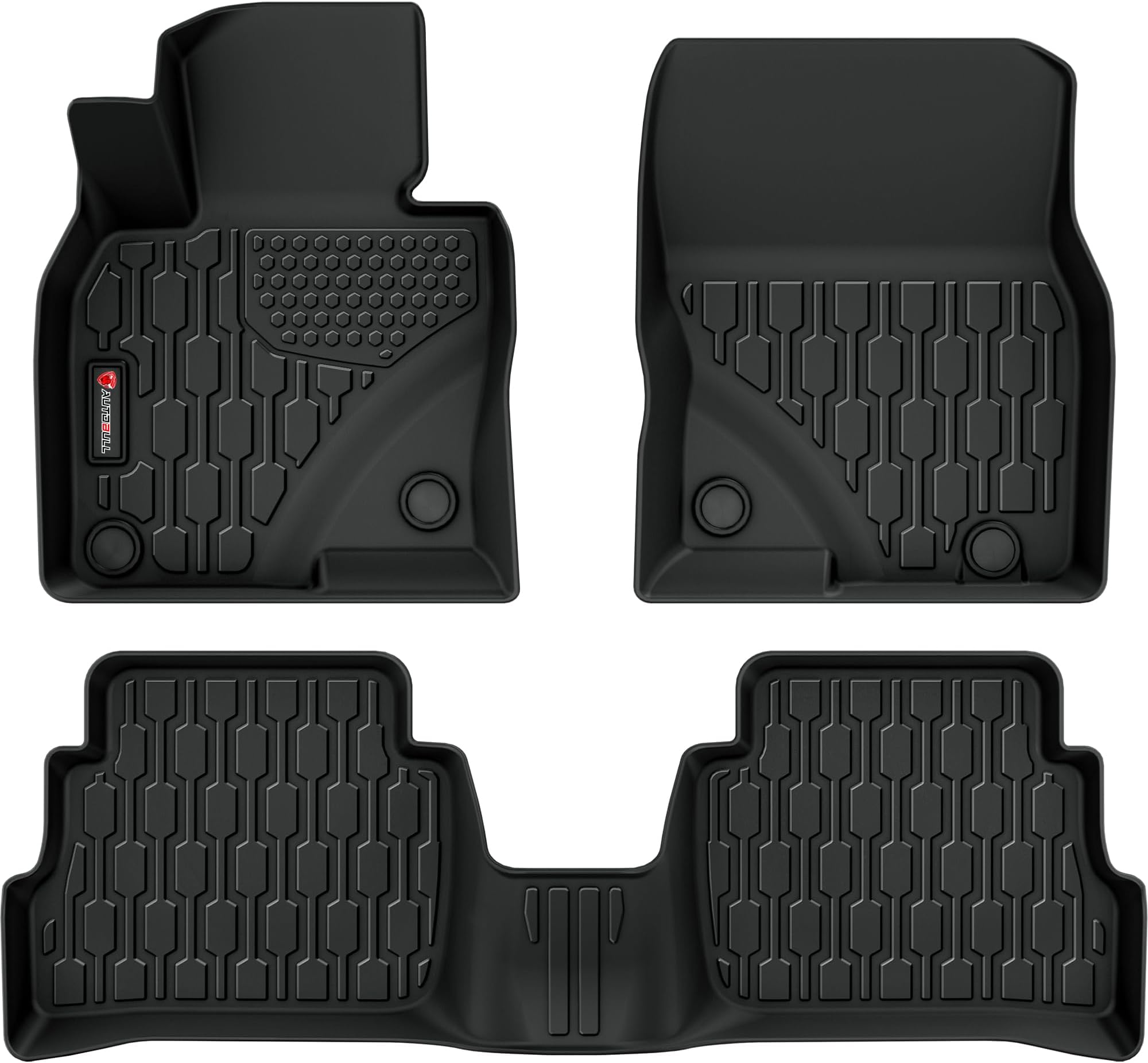 Floor Mats Compatible with Mazda CX-5 2017-2025, All Weather TPE Floor Liners, Custom Fit Car mats, 1st & 2nd Row, Black