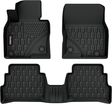 Floor Mats Compatible with 2017-2024 Mazda CX-5, All Weather TPE Floor Liners, Custom Fit Car mats, 1st & 2nd Row, Black