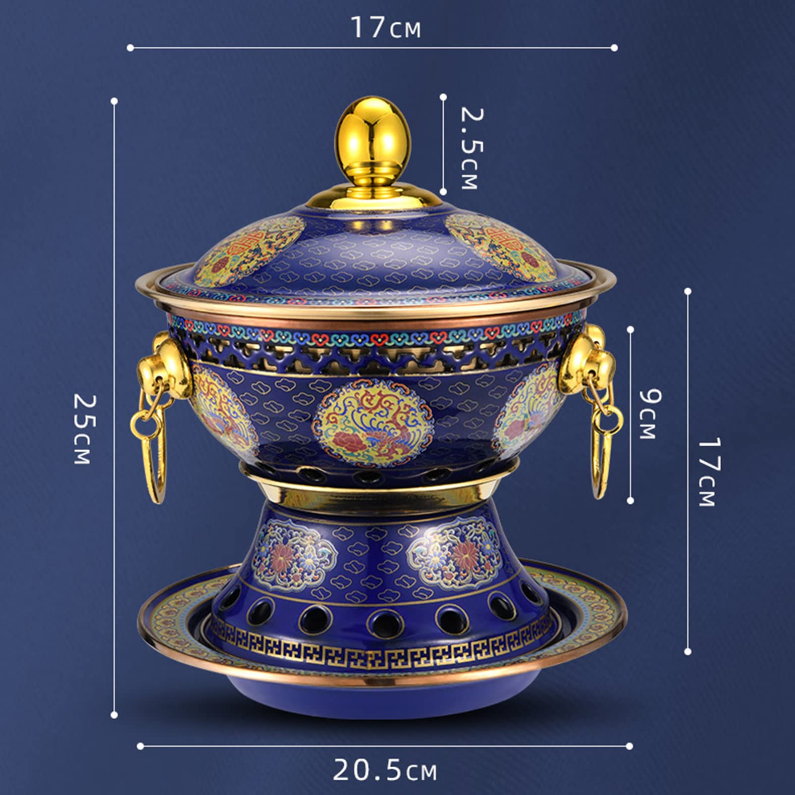 Chinesischer Eintopf Mini Alkohol Shabu Shabu Hot Pot, Fleisch Fondue Lamm Outdoor Kocher Picknickkocher Multifunktionaler Suppenkochgeschirr
