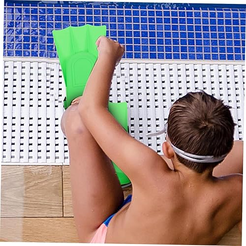 Miniatura 4 de UPKOCH Juego de equipo de esnórquel para niños, 2 piezas, popotes, aletas cortas para natación, diseño semiseco antivaho para niños y niñas, para