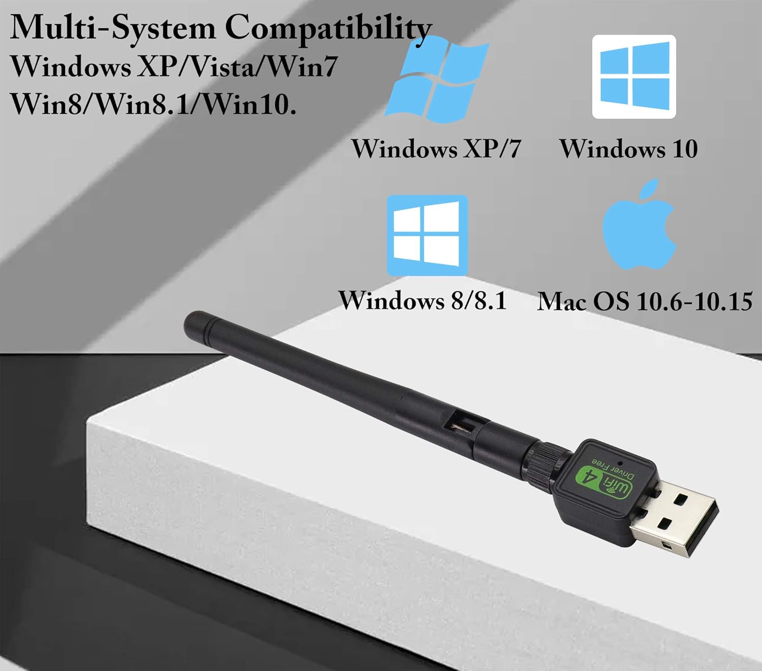 zdyCGTime 600mbps Wireless USB Adapter,2.4GHz USB2.0 5dBi high gain Antenna Dual-Band Wireless Network Card,Suitable for PC desktops,laptops,compatibleWindows XP/Win 7/Win 8/Win 8.1/Win 10.(1Pack) : Electronics