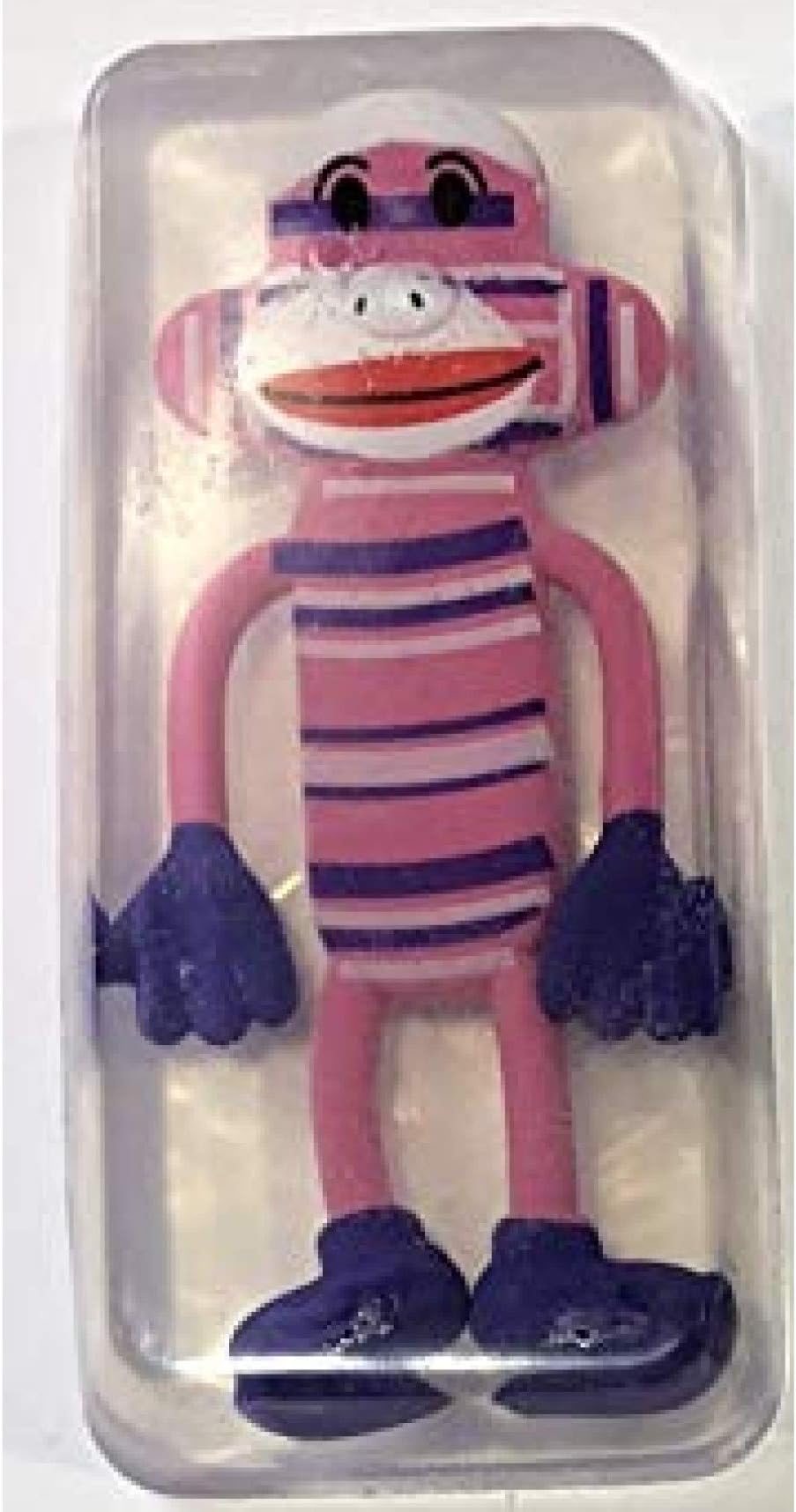 Sock Monkey Bendable Toy Embedded Kid Soap 1 Count