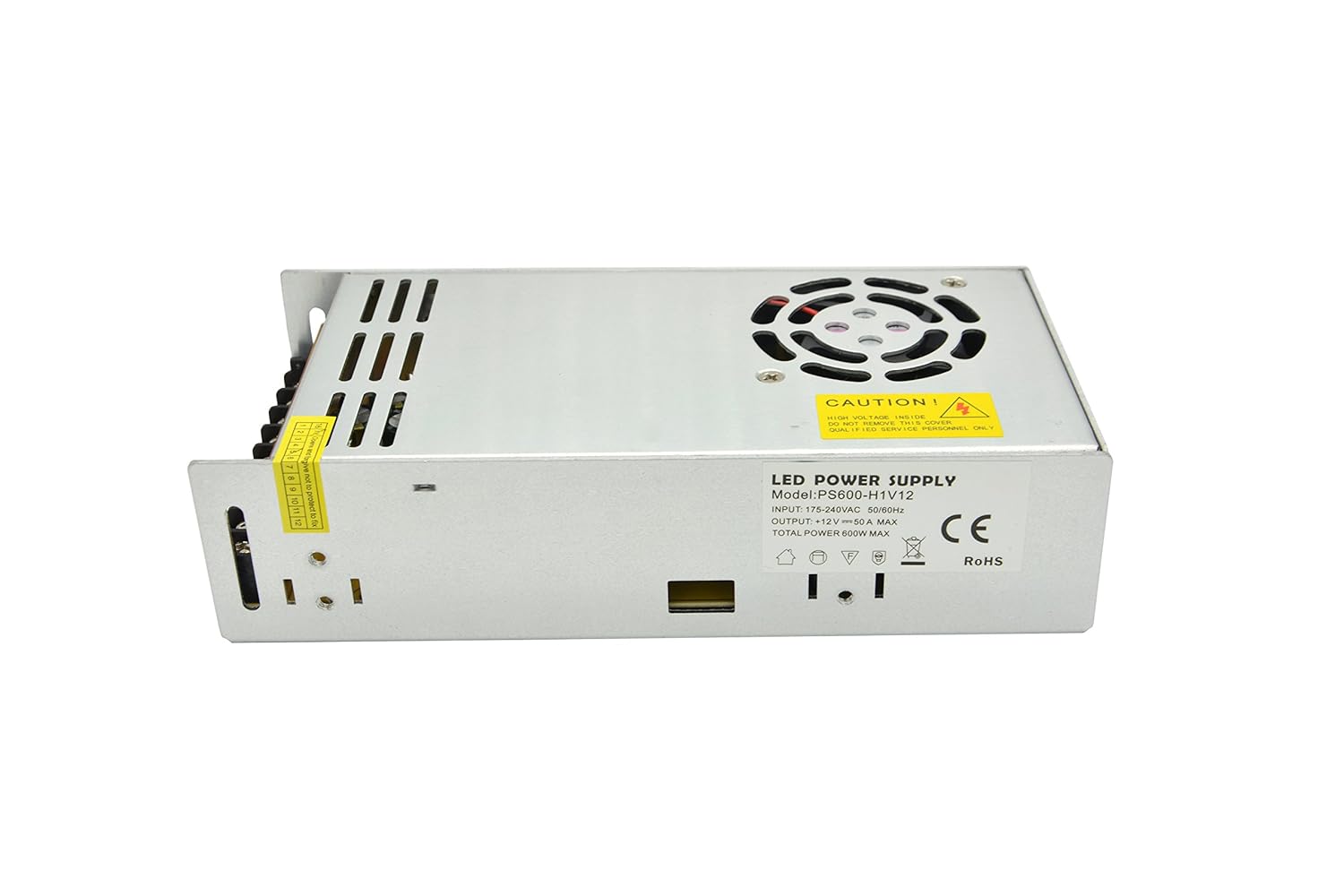 Indoor Aluminum Case LED Power Supply Unit 600W PSU 12V LED Transformer Power Adapter for LED Bulbs Strip Light