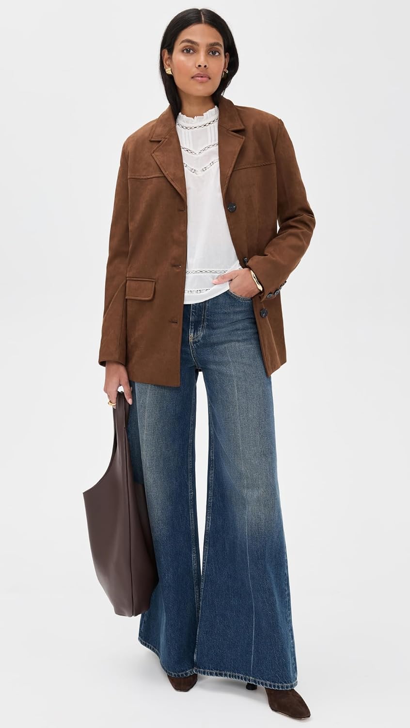 English Factory Women's Faux Suede Jacket - Image 6