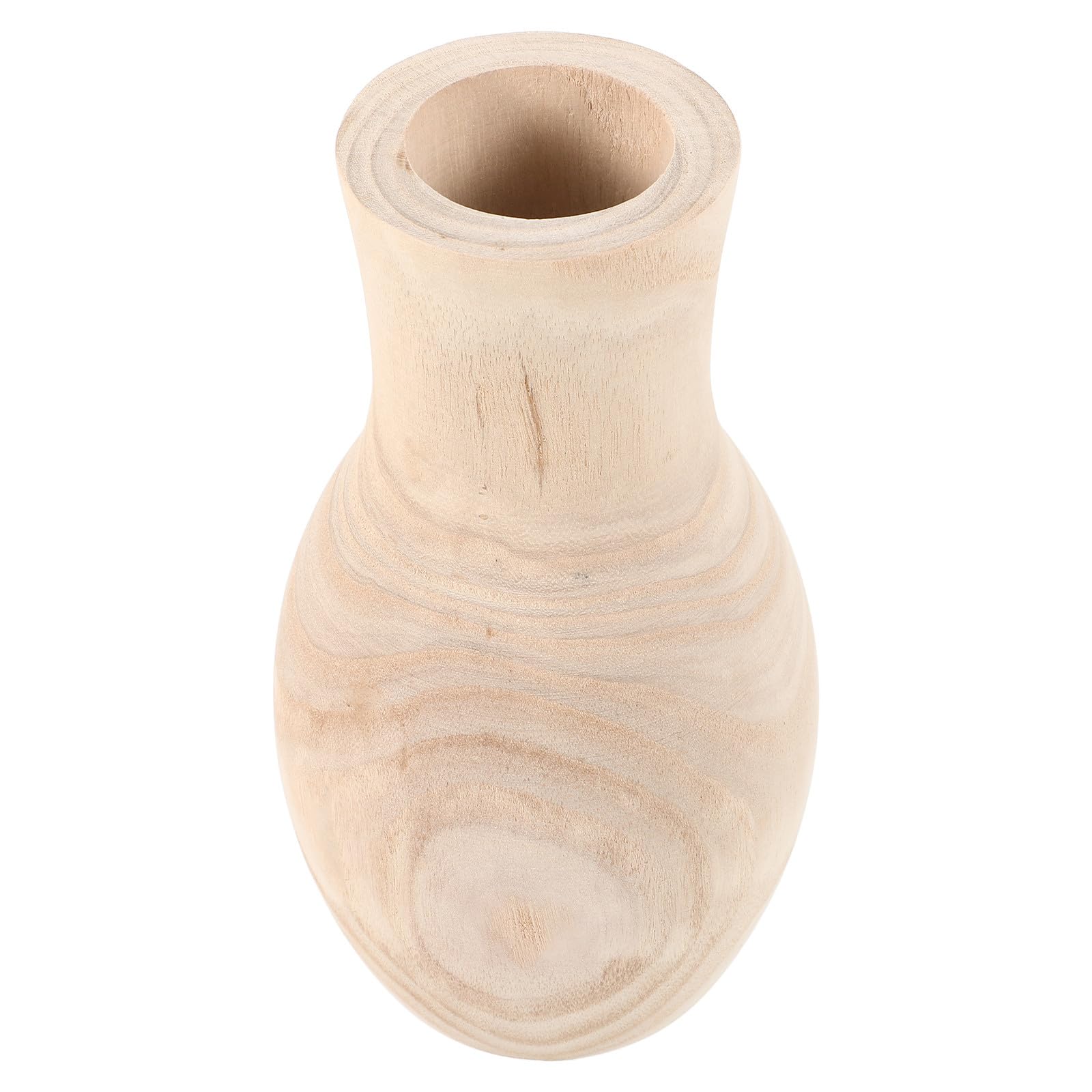 Vase en bois rustique beige pour fleurs séchées et décoration de bureau