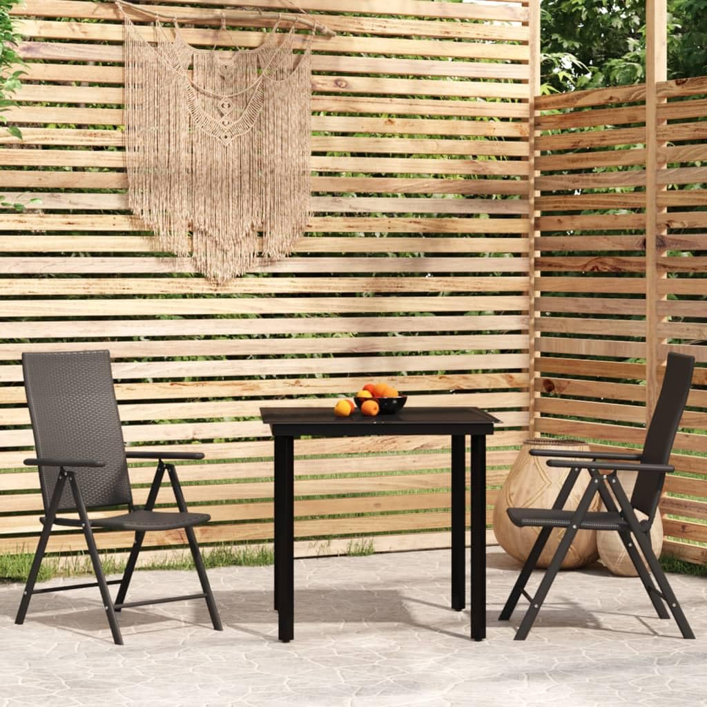Muebles de exterior para terraza pequeña: conjunto de comedor de jardín con ratán PE