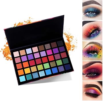 Spotlight Eyeshadow 40 Color Eye Shadow Makeup Pallet Highly Pigmented Colorful Powder Long Lasting Eye Shadow 14