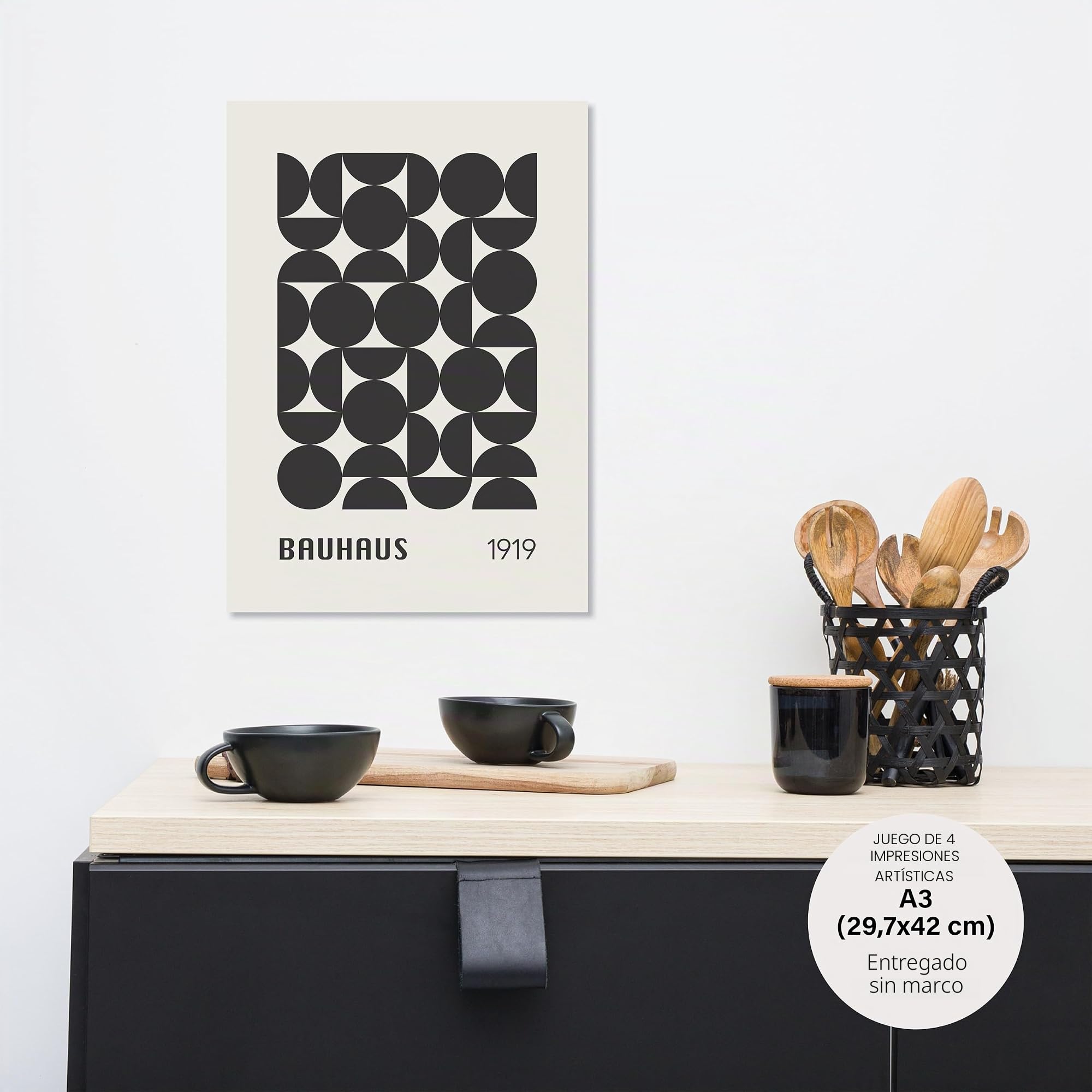 Studio Moien Set de carteles Bauhaus (verde y naranja)
