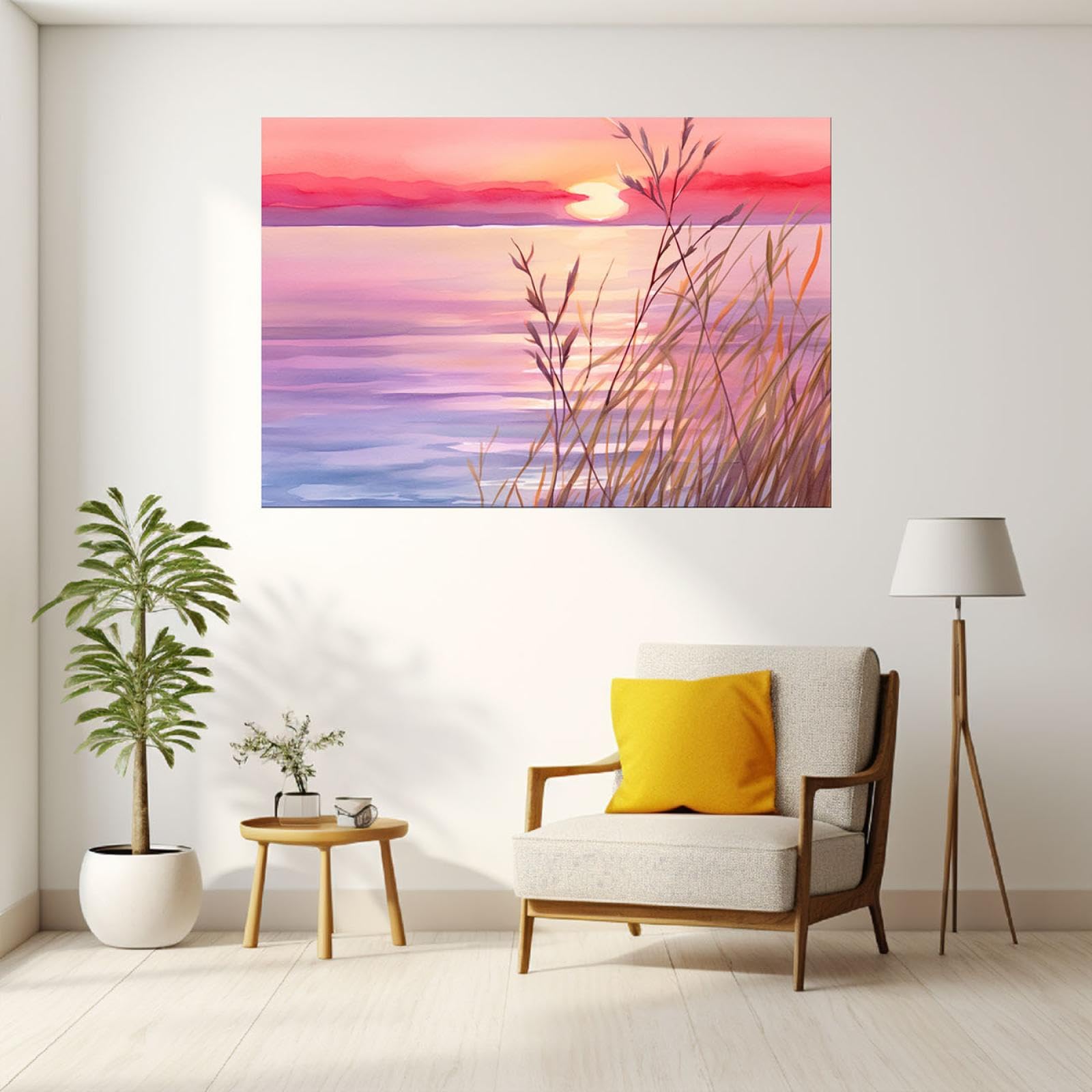 海の風景 キャンバス Amazon.co.jp: JOSUE ビーチ アートパネルキャンバス, 夕焼けの