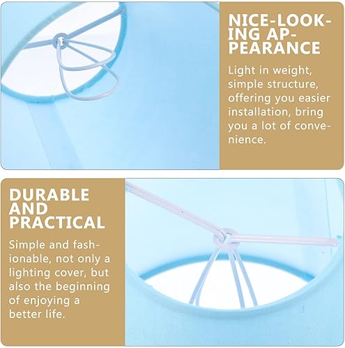 Miniatura 5 de Pantalla con clip para lámpara pequeña, pantalla de tela de barril para lámpara de mesa, pantalla de repuesto con clip en la pantalla de la lámpara,