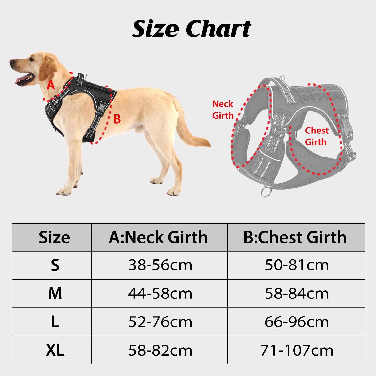 HEELE Dog Harness, Tactical Dog Harness with Molle Panel - Image 2