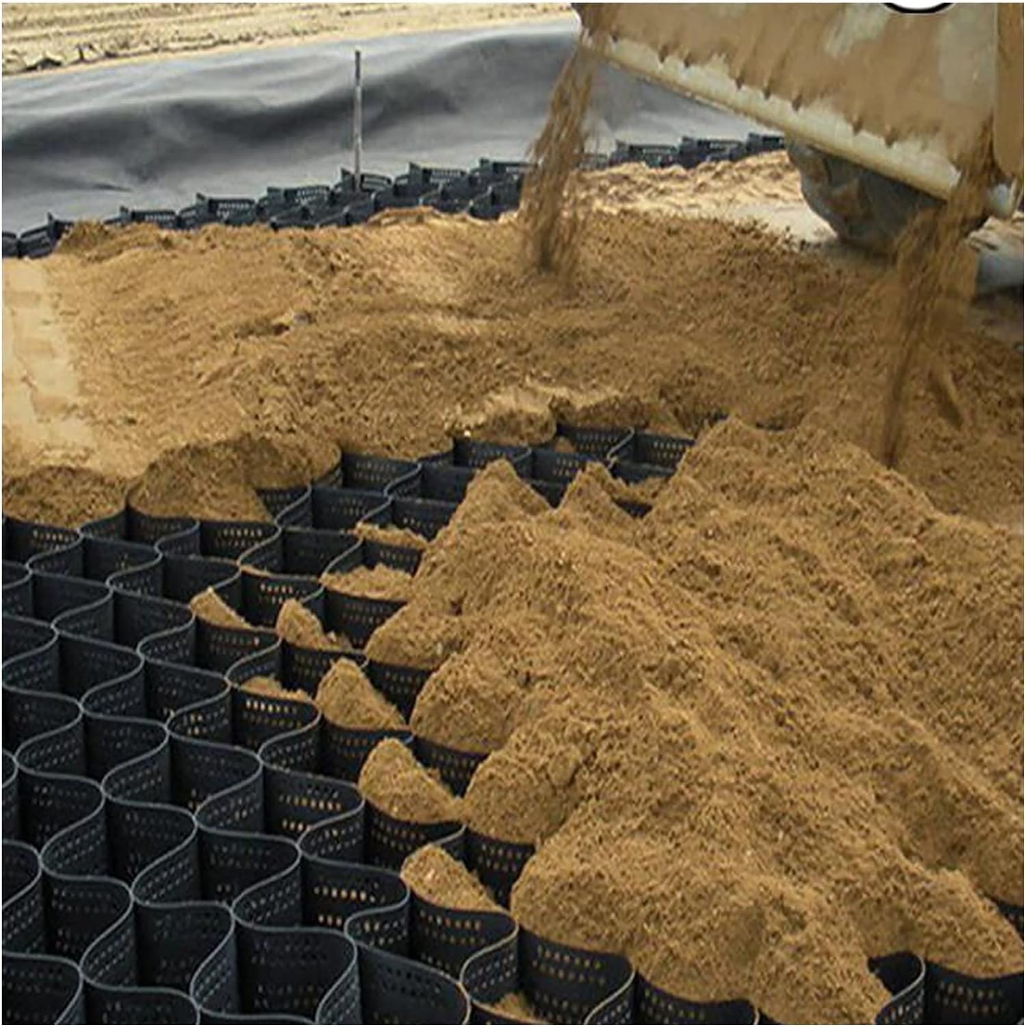 Geo grid stabilisateur de gravier de 5 cm de profondeur pour stopper l'affaissement des sols