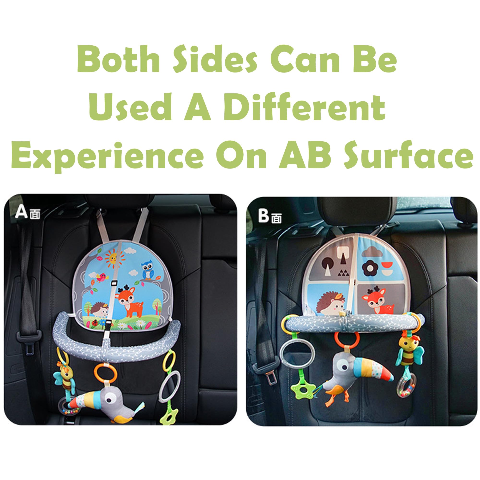 Juguete Con Espejo Para Asiento Trasero Del Coche - Música, Sonidos, Para Bebés, Fácil De Instalar