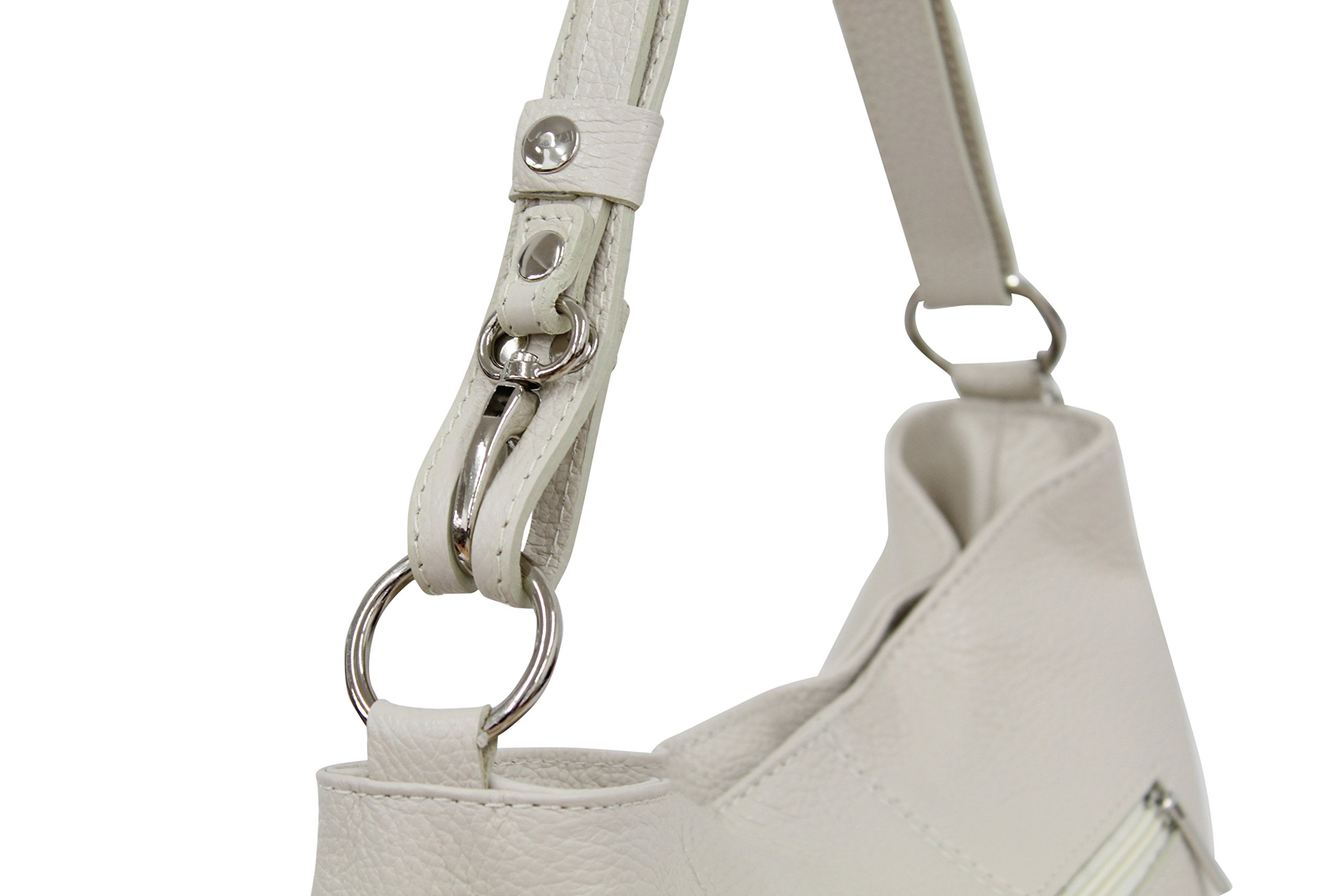 AMBRA Moda GL005 - Borsa con tracolla, borsa a mano in pelle, borsa a spalla, hobo bag da donna