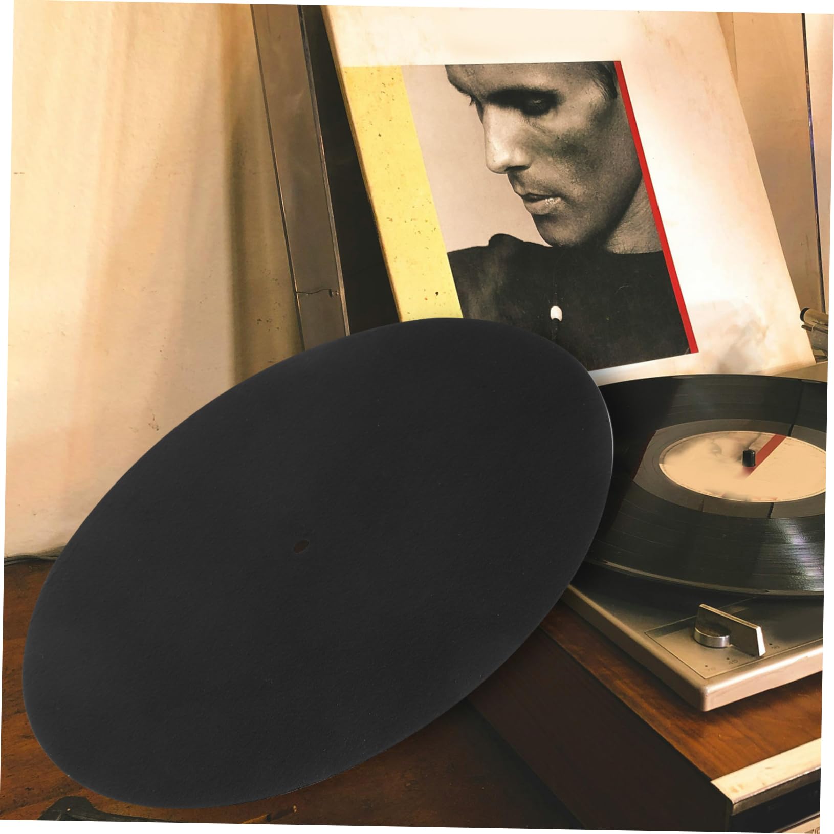 SUPVOX Vinyl Record Pad Wool Turntable Mat Anti-skid Sound Effect Enhancer White Slipmat