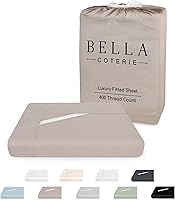 Vista 14 de Bella Coterie - Sábana bajera ajustable de viscosa de bambú de lujo tamaño King, 100 % cultivada orgánicamente, ultrasuave, refrescante