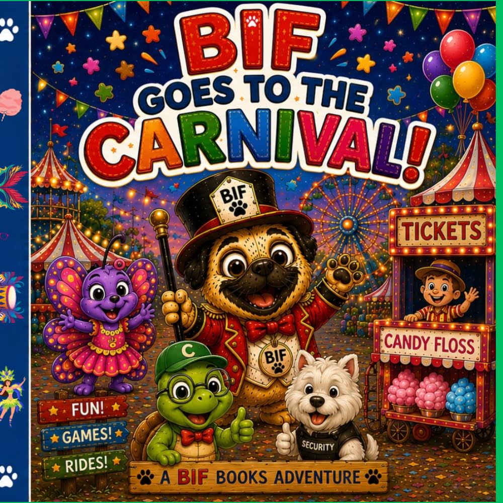 BIF GOES TO THE CARNIVAL: Music! Dancing! Candy floss! One very sleepy pug! (The adventures of Bif the Naughty Pug)