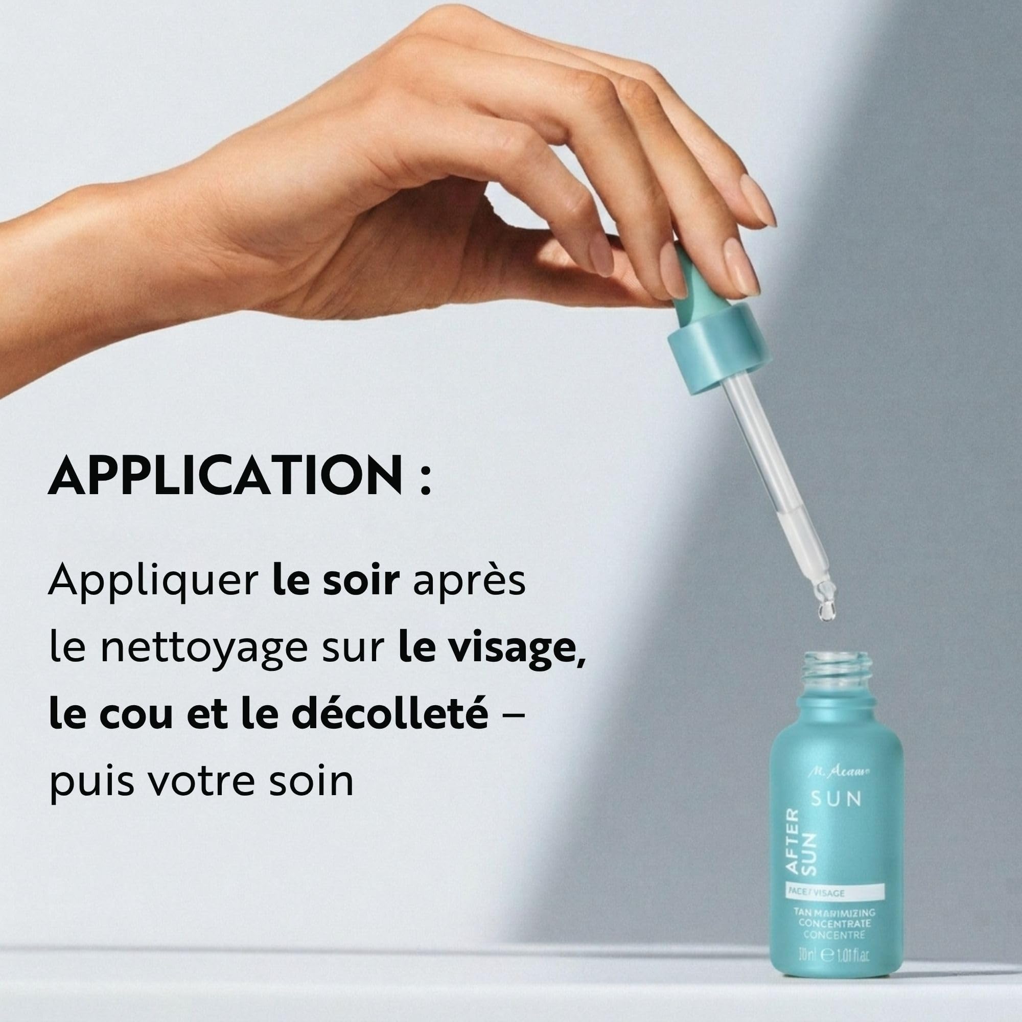 M. Asam SUN After Sun Tan Maximizing Concentrate (30 ml) - apres soleil hydratation intense soin visage avec gel aloe vera panthénol et prolongateur de bronzage pour peau apaisée et bronzage durable