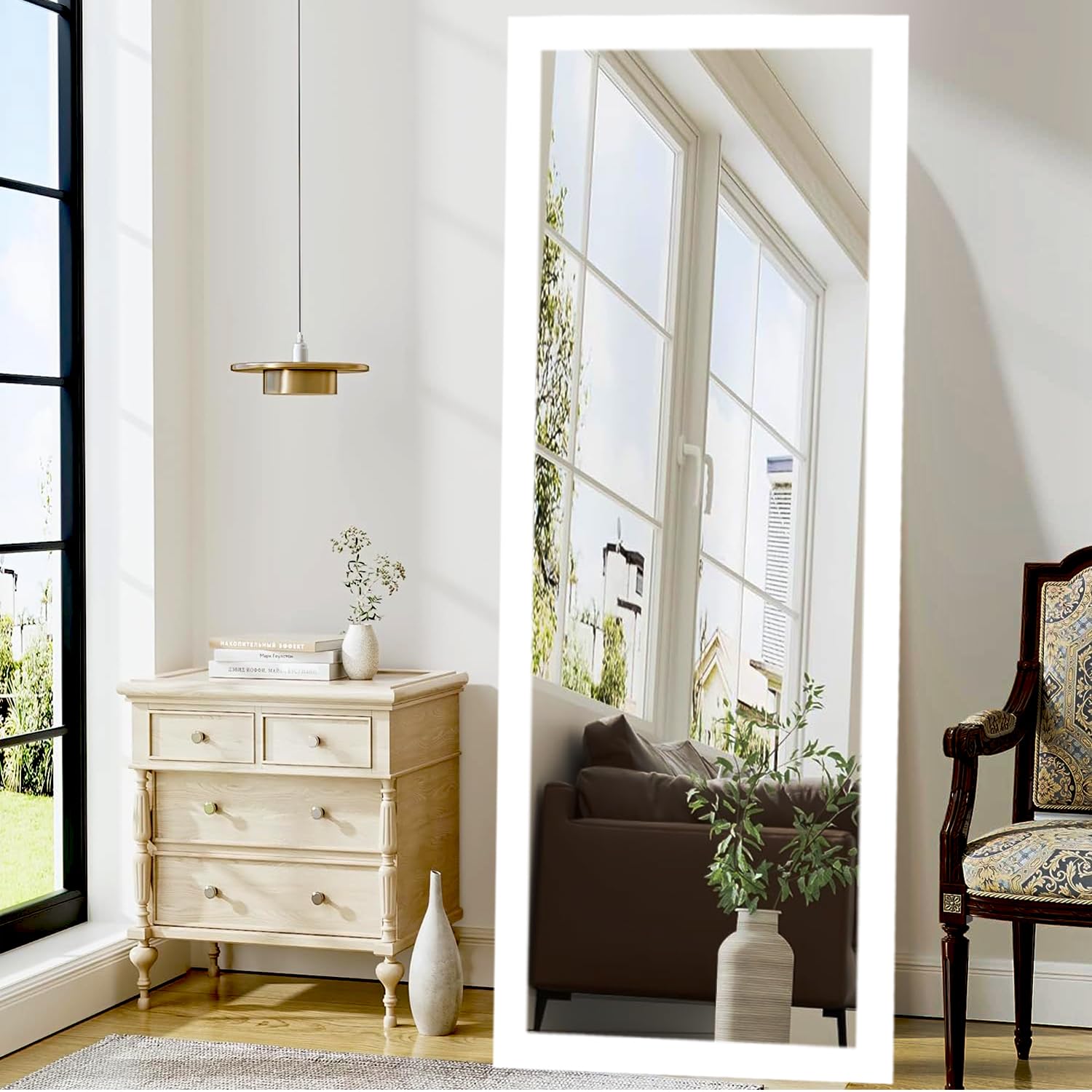 Buy kaevion White 5.25ft Wall Mount Rectangular Full Length Framed