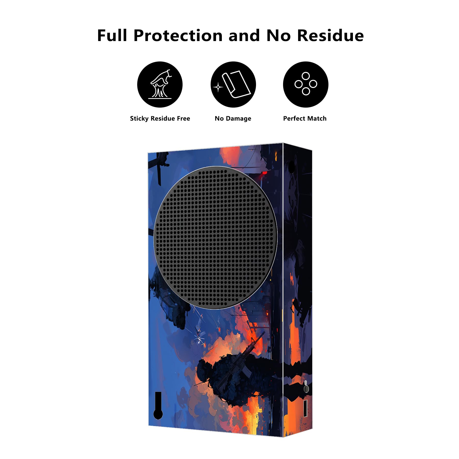 PlayVital Autocollant Protection pour Xbox Series S Sticker Manette Skin pour Xbox Series S Accessoires Console-Décision Héroïque