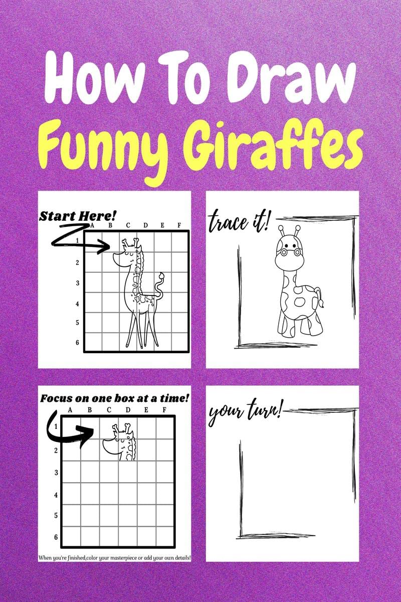 Buy How To Draw Funny Giraffes A StepbyStep Drawing and Activity