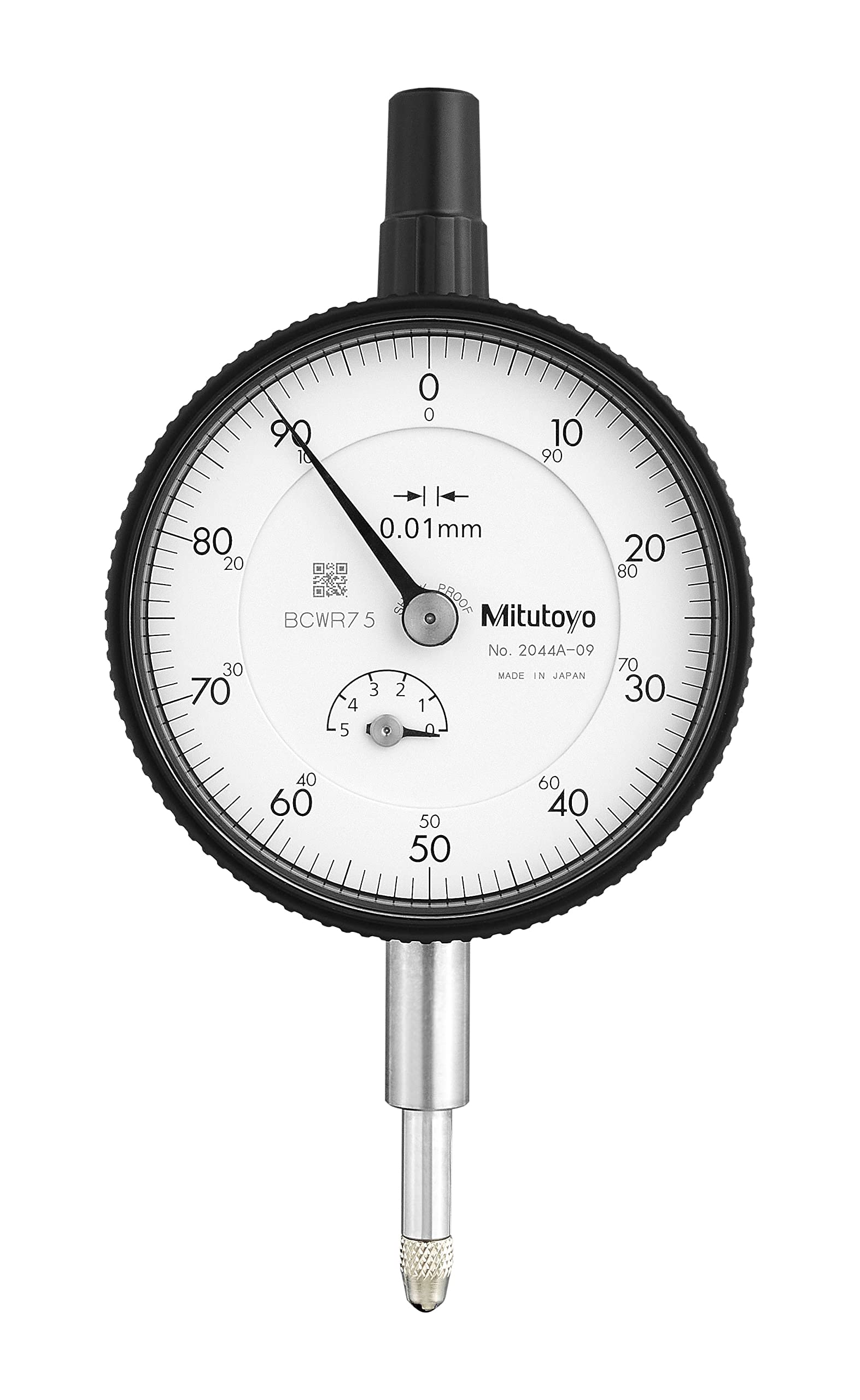 Mitutoyo 2044A-09 indicateur à cadran 0-5mm montre de mesure 0,01