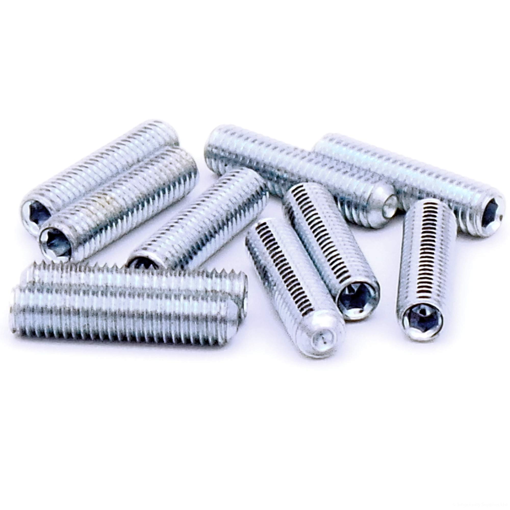 M5 (5mm x 20mm) Hex Socket Grub Screw (Cup Point) - Steel (Pack of 10)