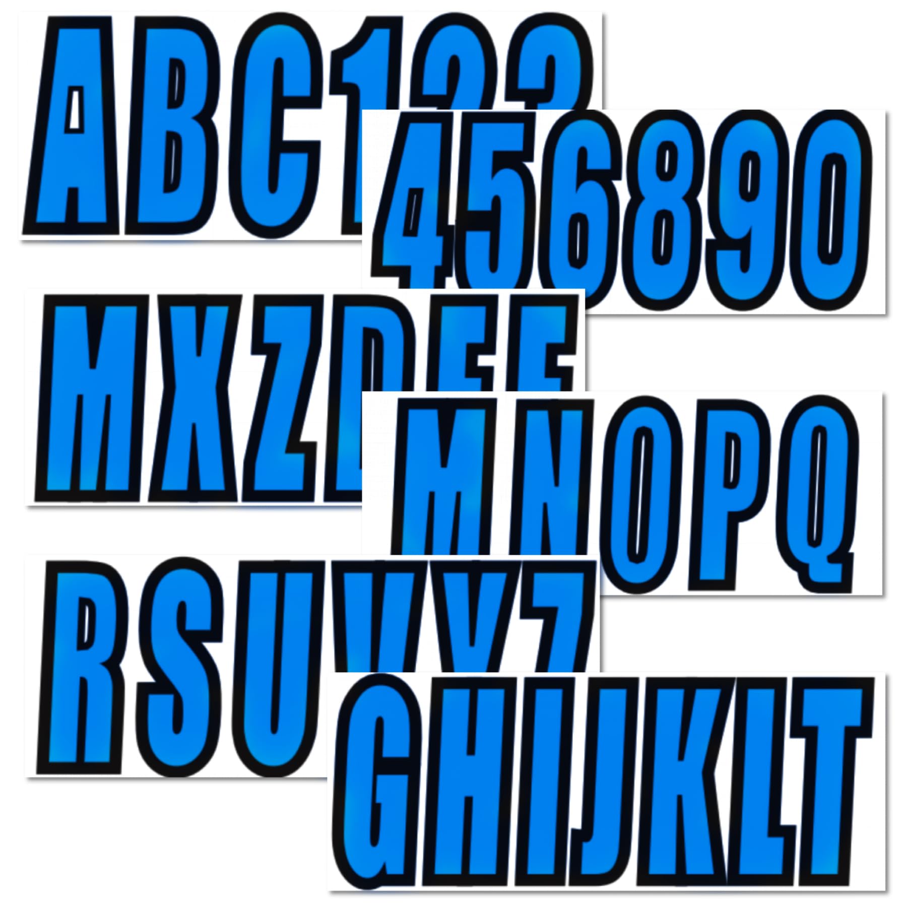 3 inch Boat Registration Number and Letter Sticker Vinyl Decal