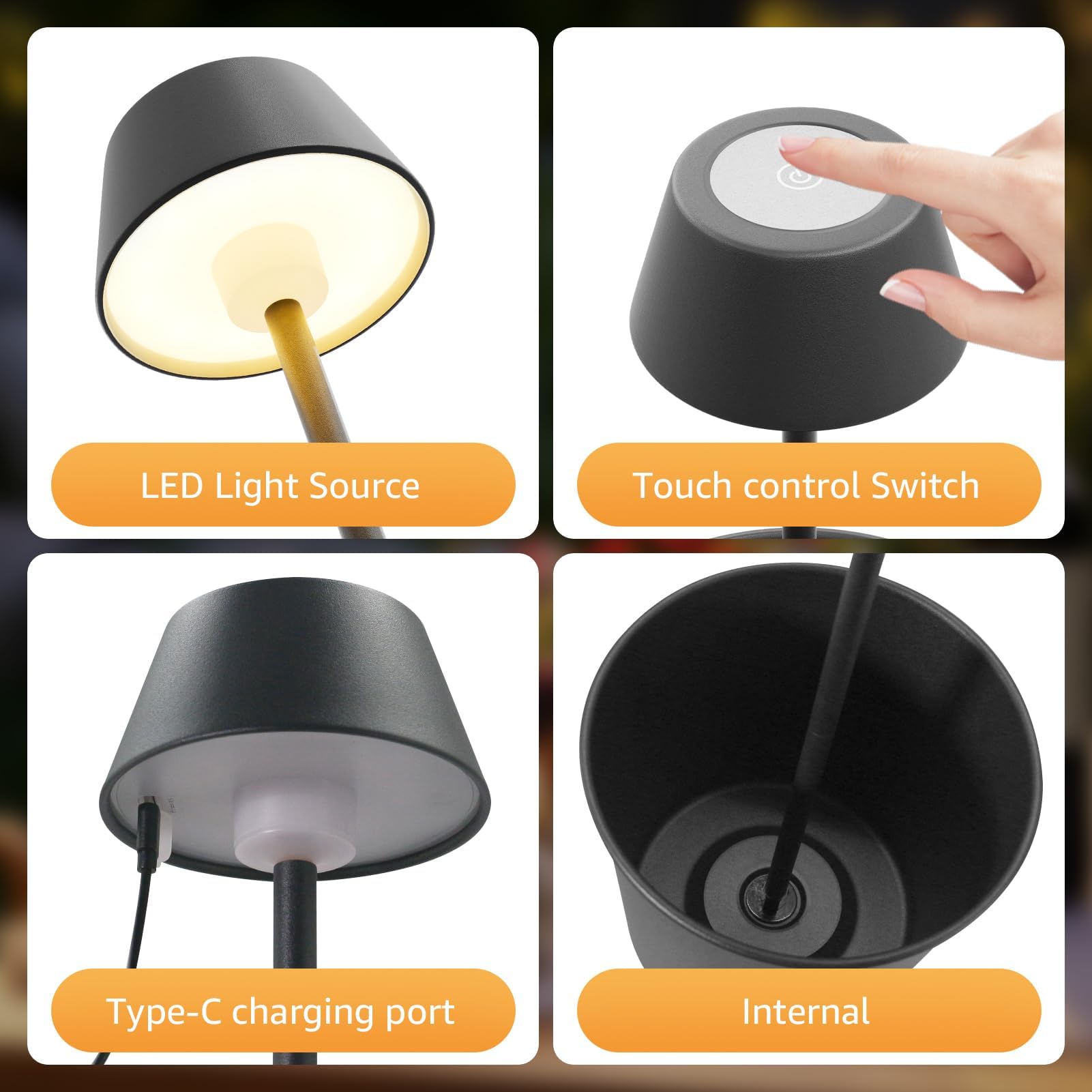 FUYO Cubo de hielo LED con luz cálida – Lámpara de mesa 2 en 1 y enfriador, a prueba de salpicaduras, para champán, vino, bebidas en fiestas, hogar, bar (3 L)